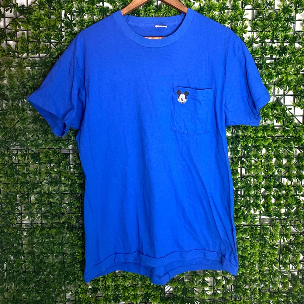 80s Single Stitch fruit of the Loom Mickey Pocket T